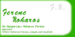 ferenc moharos business card